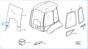 Стекло лобовое нижнее правое (BL61/BL71) VOE11149731