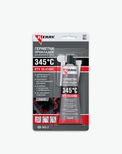 Герметик прокладок автомобильный силиконовый высокотемпературный RTV (серый) Kerry, 85гр KR-145-3