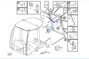 Стекло заднее Volvo (BL61B) VOE11715218