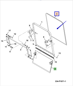 Стекло лобовое JCB JS (Original) 333/J3882